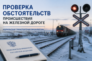 В Красноярском крае транспортная прокуратура проверяются обстоятельства смертельного травмирования