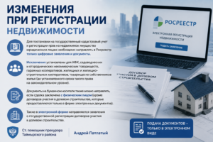 Изменения при регистрации недвижимости